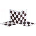 Chessboard No. 4, plastic folding in 4, white and brown (S-211)