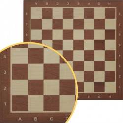 Chessboard No 6 - dark mahogany / inlaid (S-9/c)